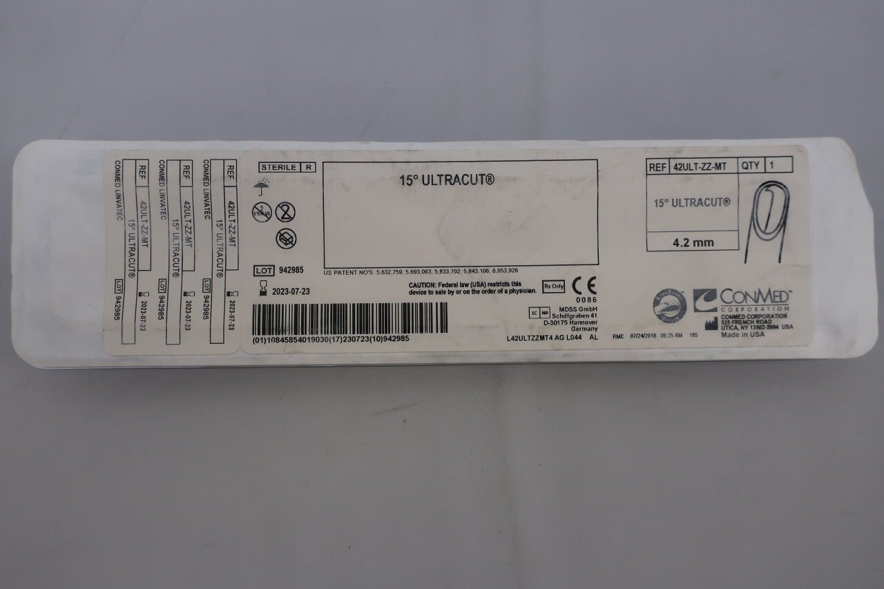42ULT-ZZ-MT - CONMED - 15 ULTRACUT, (EA) - ( Expiry Date: 2023-01-30 )