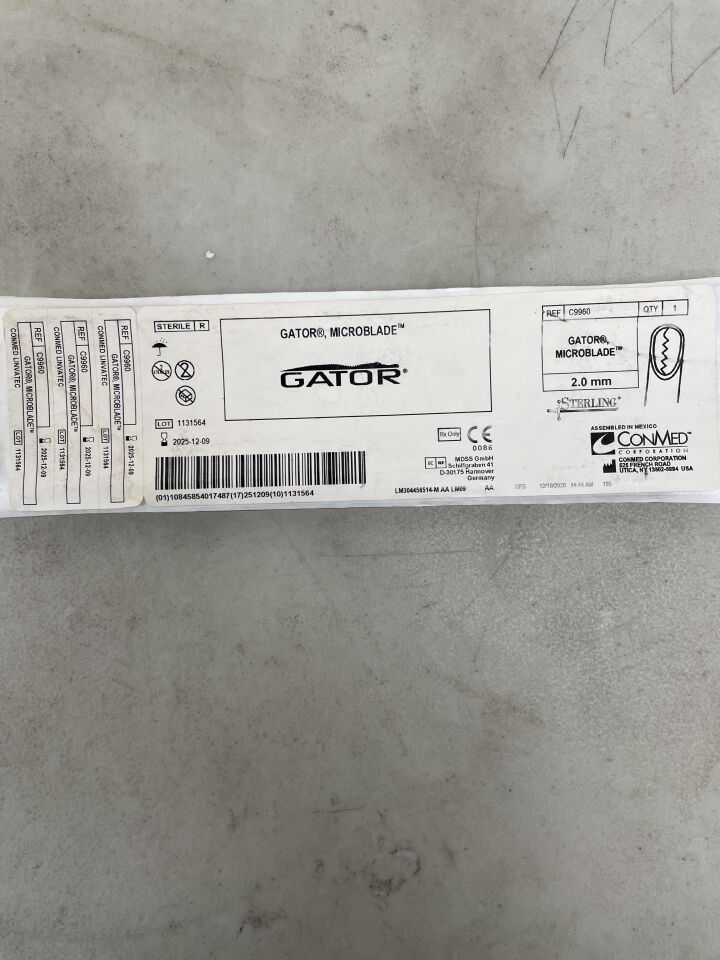 C9960 - CONMED - 2.0mm Gator, Microblade, (EA) - ( Expiry Date: 2025-12-09 )