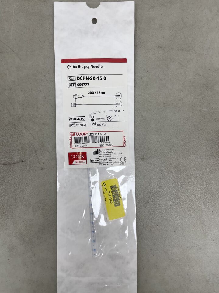 G00777 - COOK - Chiba Biopsy Needle - DCHN-20-15.0 - 20G x 15cm, (EA) - ( Expiry Date: 2025-06-22 )