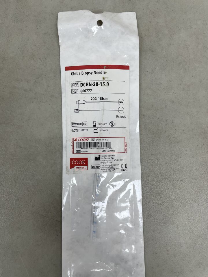 G00777 - COOK - Chiba Biopsy Needle - DCHN-20-15.0 - 20G x 15cm, (EA) - ( Expiry Date: 2025-08-19 )