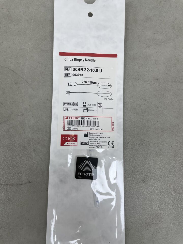 G03978 - COOK - Chiba Biopsy Needle - DCHN-22-10.0-U - 22G x 10cm, (EA) - ( Expiry Date: 2025-08-18 )