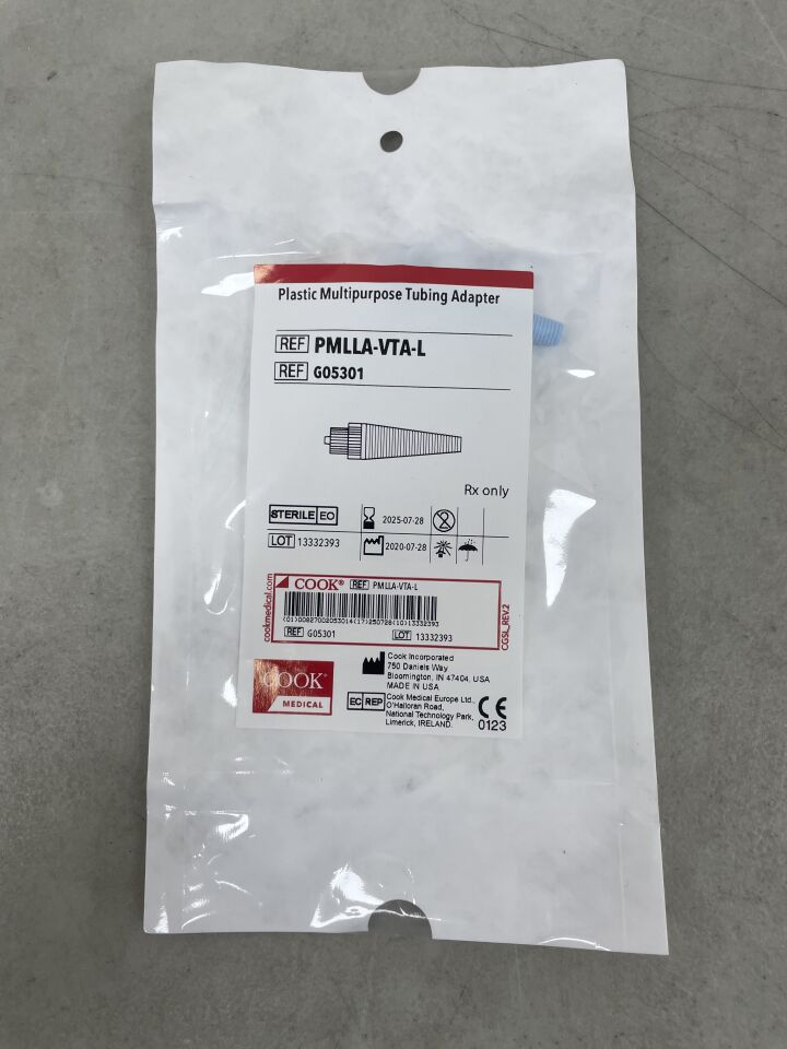 G05301 - COOK - Plastic Multipurpose Tubing Adapter, Sterile, (EA) - ( Expiry Date: 2025-07-28 )