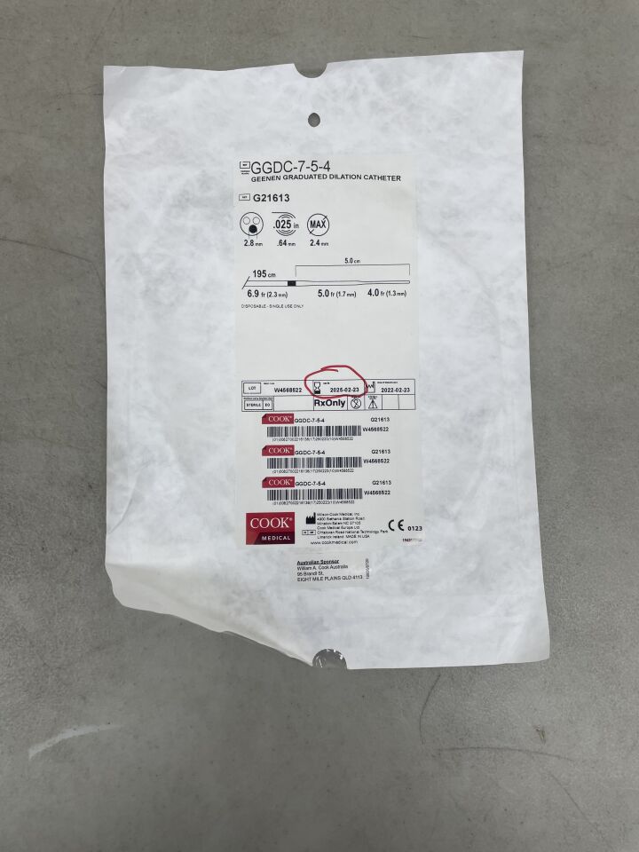 G21613 - COOK - Geenen Graduated Dilation Catheter, 6.9Fr x 195cm, (EA) - ( Expiry Date: 2025-02-23 )