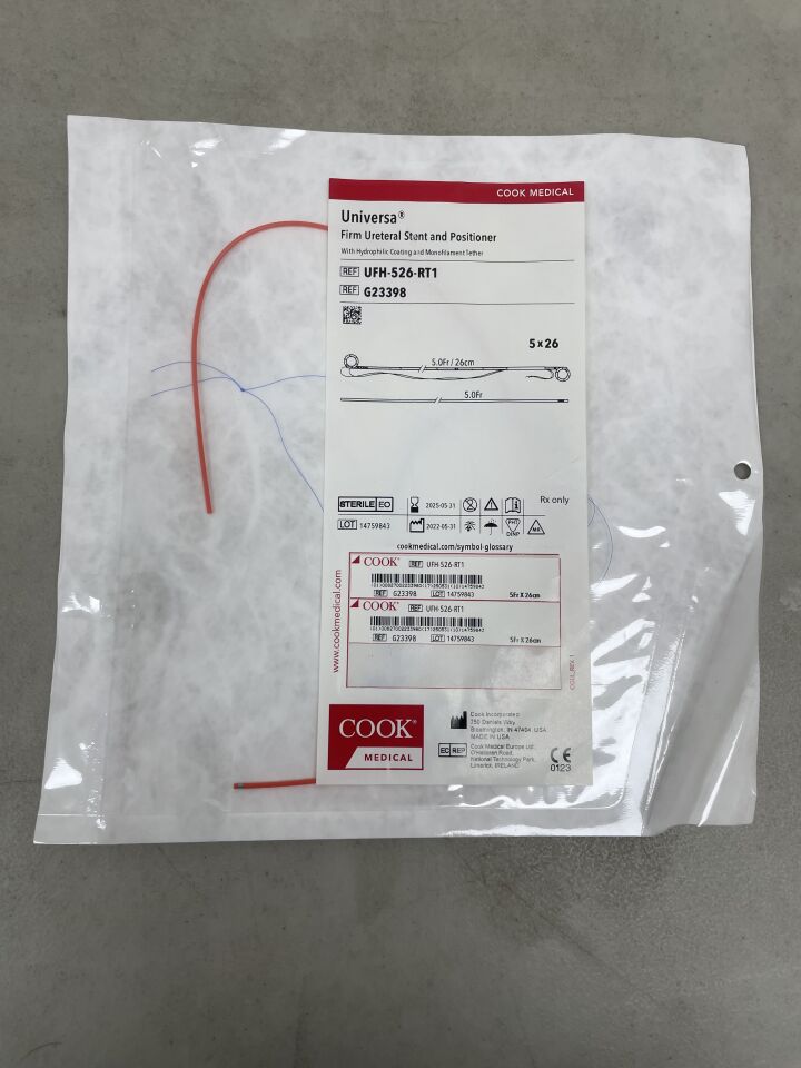 G23398 - COOK - Universa Firm Ureteral Stent & Positioner and Tether 5F x 26cm, (EA) - ( Expiry Date: 2025-05-31 )