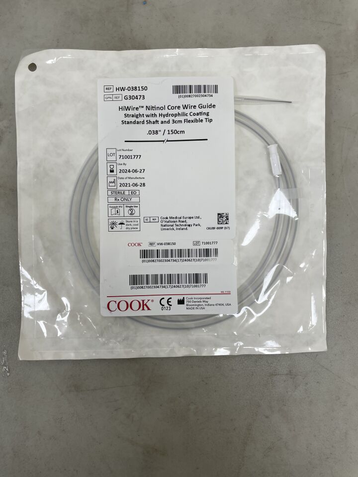 G30473 - COOK - HiWire Nitinol Guide Wire S, (EA) - ( Expiry Date: 2024-06-27 )