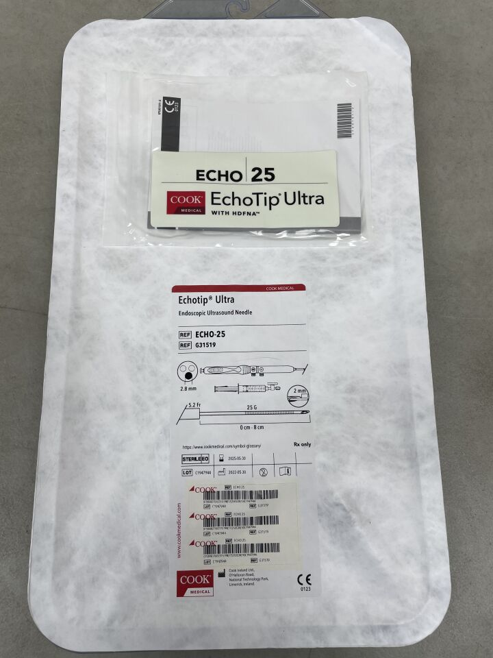 G31519 - COOK - Echotip Ultra, Endoscopic Ultrasound Needle, 25 gauge, 5.2Fr sheath size, (EA) - ( Expiry Date: 2025-05-30 )