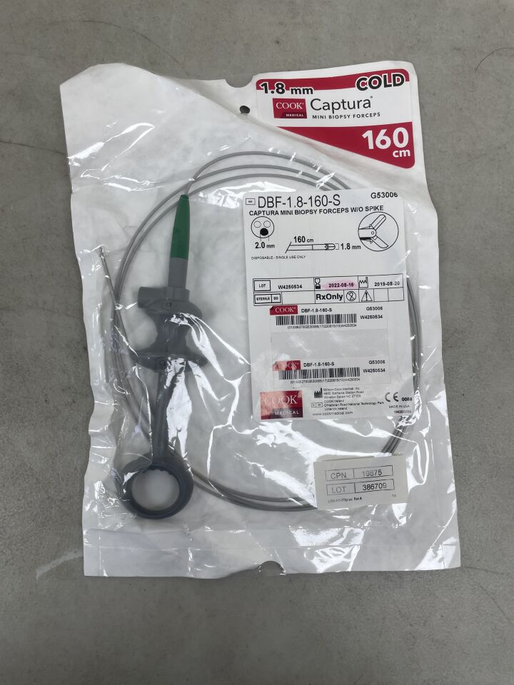 G53006 - COOK - Captura Mini Biopsy Forceps, 160 cm Shaft Length, (EA) - ( Expiry Date: 2022-08-15 )