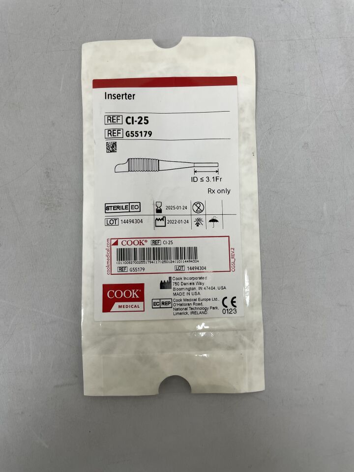 G55179 - COOK - Inserter 1.91 Inch For 3.1 Fr. Instrumentation, (EA) - ( Expiry Date: 2025-01-24 )