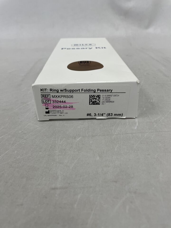MXKPRS06 - COOPER SURGICAL - Ring Kit with support folding Pessary #6; 3 1/4" (83mm), (BX/1) - ( Expiry Date: 2025-03-31 )