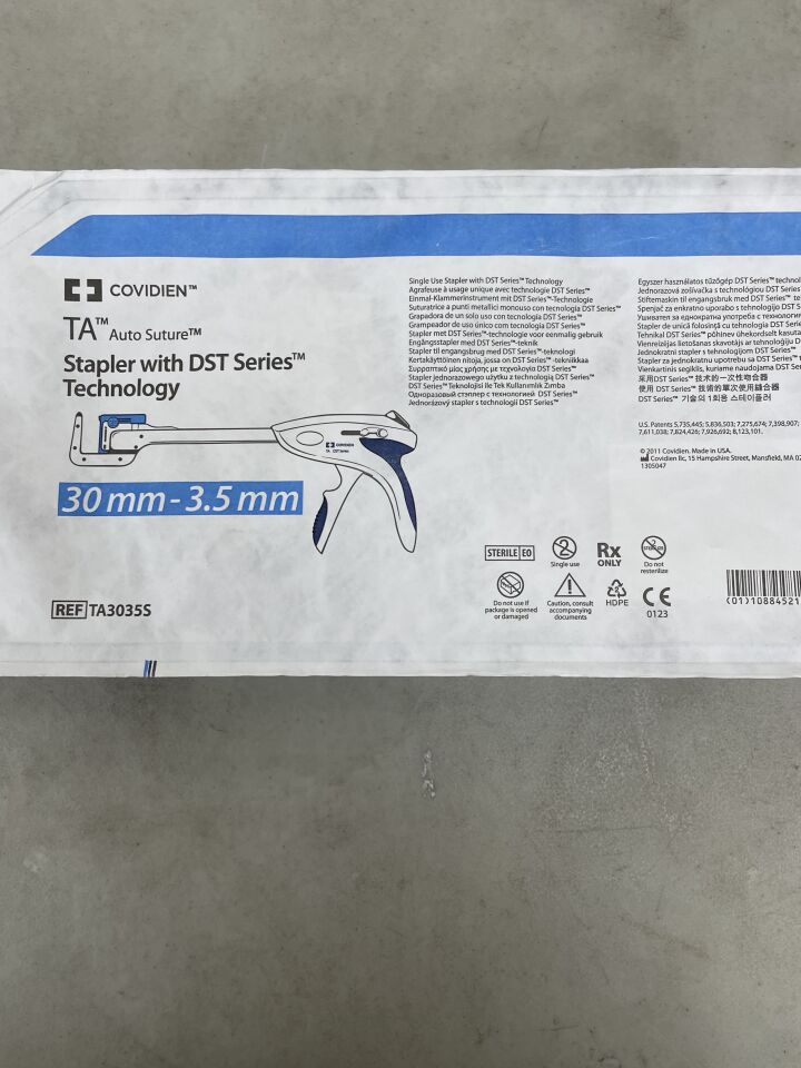TA3035S - COVIDIEN - TA Single-Use Reloadable Stapler with DST Series Technology, 30 mm Size, (EA) - ( Expiry Date: 2025-02-28 )