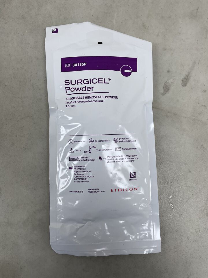 3013SP - ETHICON - Surgicel Powder Absorbable Hemostat, 3 g, (EA) - ( Expiry Date: 2025-07-31 )