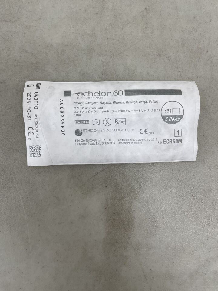 ECR60M - ETHICON - Echelon Endopath Stapler Reload, For 60 mm Endoscopic Staplers, Gray, (EA) - ( Expiry Date: 2025-10-31 )