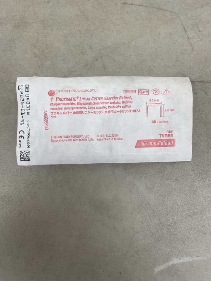 TVR55 - ETHICON - Proximate Linear Cutter Cartridge, White, 55 mm Size, (EA) - ( Expiry Date: 2025-01-31 )