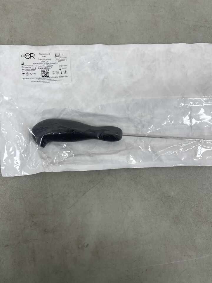 OM-CAT00227 - GREEN OR - STRYKER Pivot Samurai Full Radius Blade with Ergonomic Handle (Reprocessed), (EA) - ( Expiry Date: 2025-03-01 )
