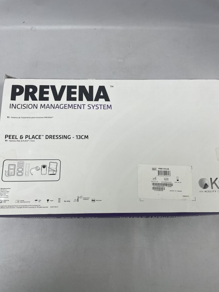 PRE1101US - KCI - Prevena Peel & Place System Kit- 13 cm, (BX/1) - ( Expiry Date: 2025-10-31 )