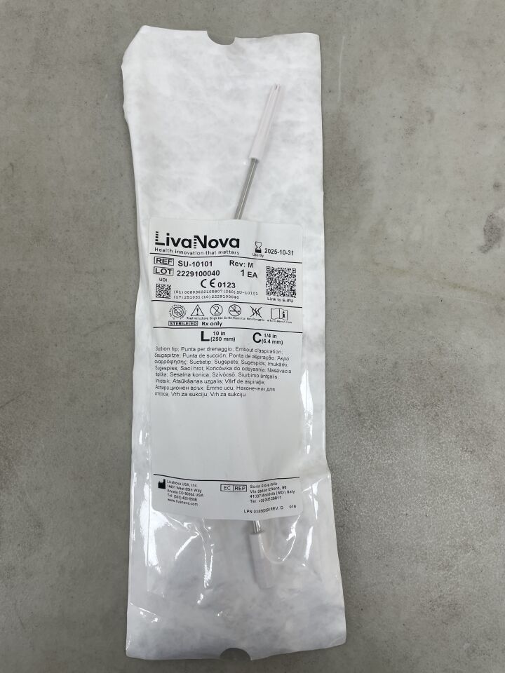 SU-10101 - LIVANOVA - Suction wand, 12.8Fr, 1/4" Connector, 10" Length, (EA) - ( Expiry Date: 2025-10-31 )