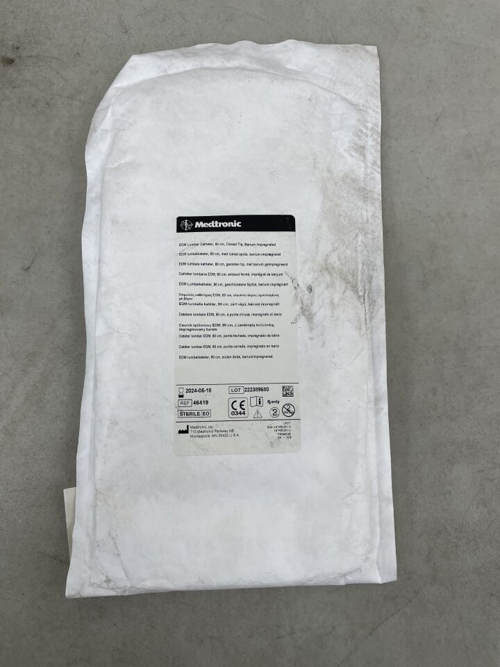 46419 - MEDTRONIC - EDM Lumbar Catheter, Closed Tip, Barium Impregnated, 80cm, (EA) - ( Expiry Date: 2024-05-18 )