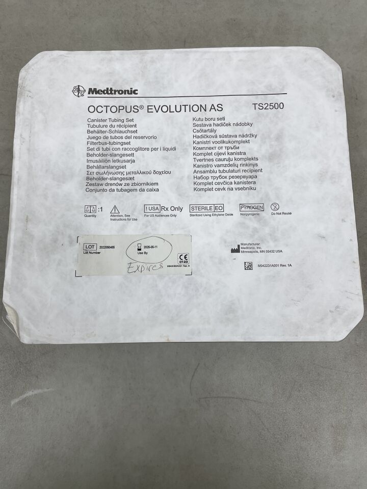 TS2500 - MEDTRONIC - Octopus Evolution AS Canister Tubing Set (PART OF KIT)
, () - ( Expiry Date: 2025-05-12 )