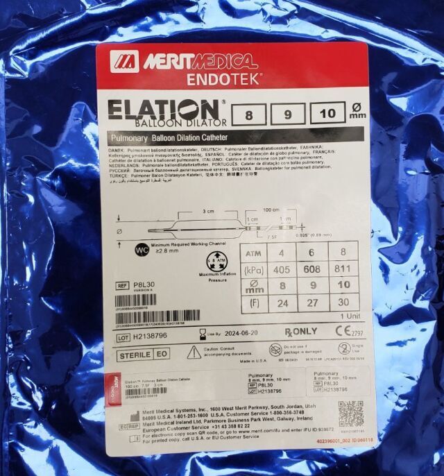 P8L30 - MERIT MEDICAL - Elation Pulmonary Balloon Dilator 8-9-10mm x 3cm, () - ( Expiry Date: 2025-09-04 )