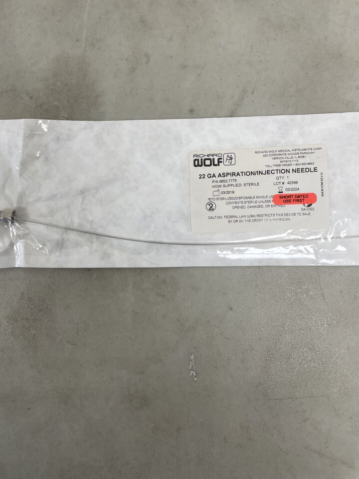 8652.7775 - RICHARD WOLF - Aspiration Injection Needle, 22G, (EA) - ( Expiry Date: 2024-03-01 )