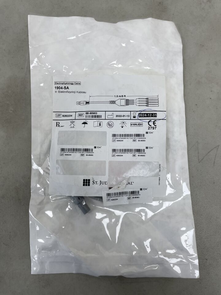 IBI-85953 - ST JUDE MEDICAL - Inquiry Diagnostic Electrophysiology Cable - 1904-SA - 150cm, (EA) - ( Expiry Date: 2024-12-31 )