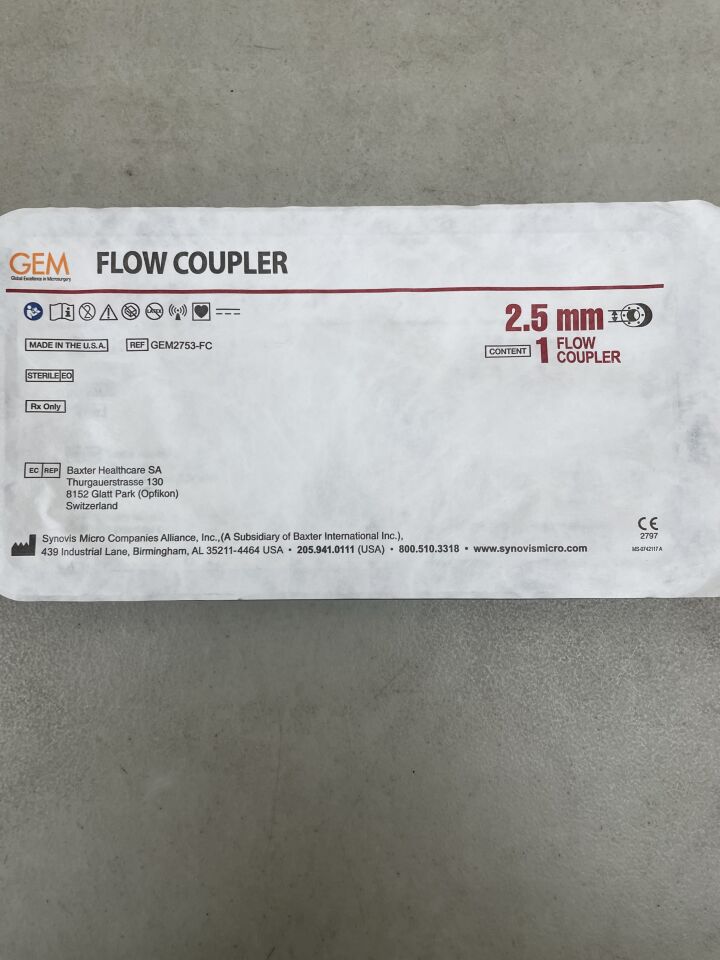 GEM2753 FC - SYNOVIS - gem flowcoupler, 2.5mm, () - ( Expiry Date: 2022-10-12 )