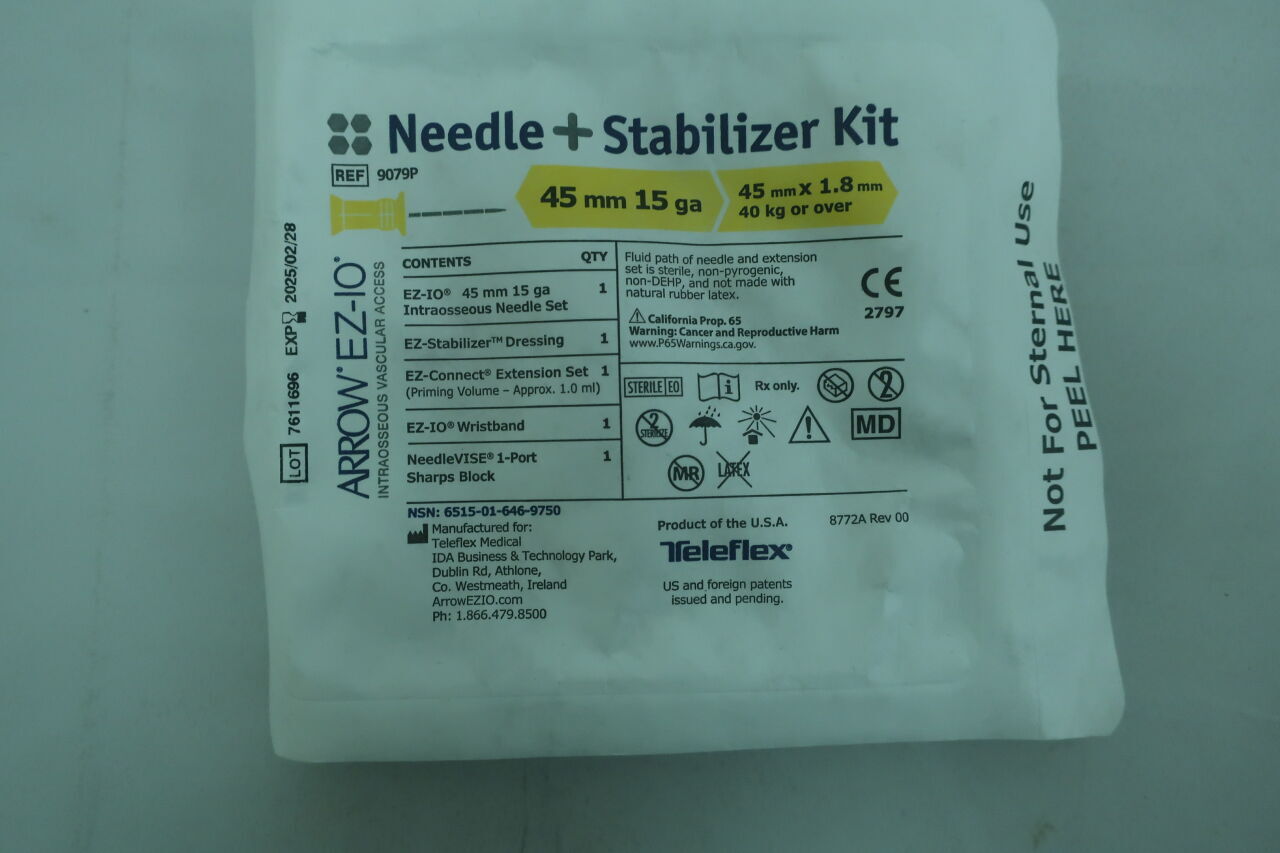 9079P - TELEFLEX - Arrow EZ-IO Intraosseous Vascular Access 45mm x 1.8mm, (EA) - ( Expiry Date: 2025-02-28 )