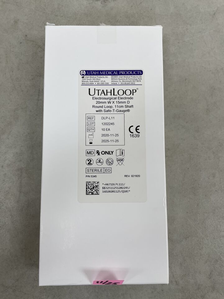 DLP-L11 - UTAH MEDICAL - UtahLoop electrosurgical electrode, Round loop with Safe-T-Gauge, 11cm shaft, 20mm X 15mm, (BX/10) - ( Expiry Date: 2025-11-25 )