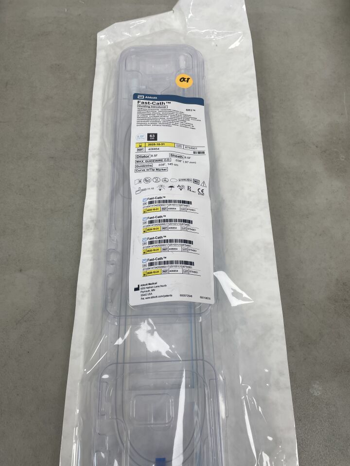 406854 - ABBOTT - SJM Fast-Cath Guiding Introducer - SR1 - 8.5Fr x 63cm x .038", ()