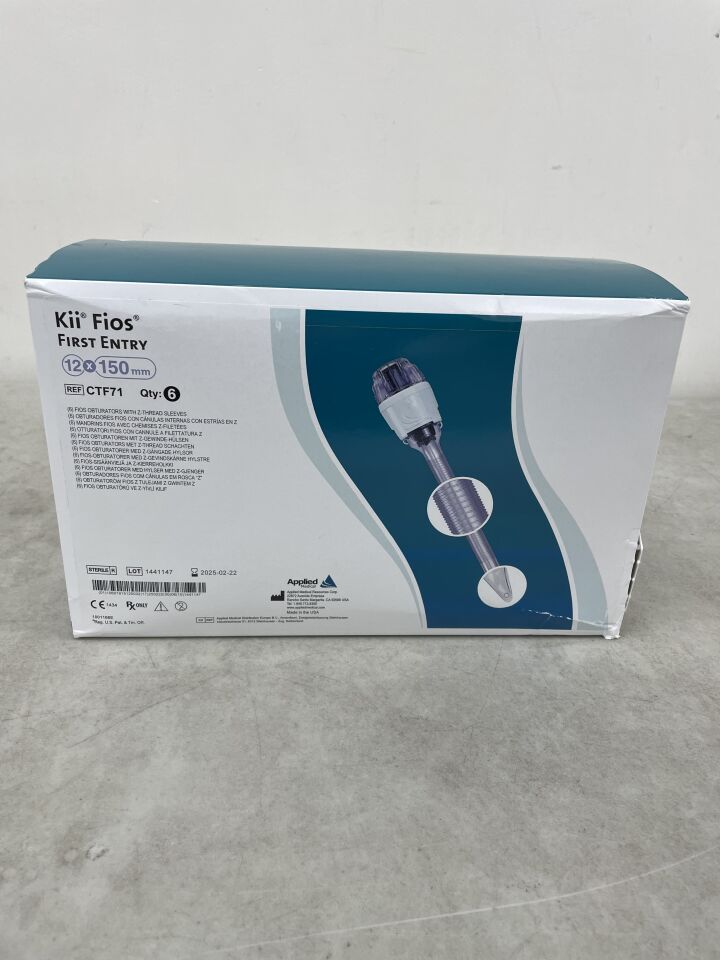 CTF71 - APPLIED MEDICAL RESOURCES - Kii Fios Z-Thread First Entry Access System, 12 x 150 mm, (BX/6) - ( Expiry Date: 2025-02-22 )