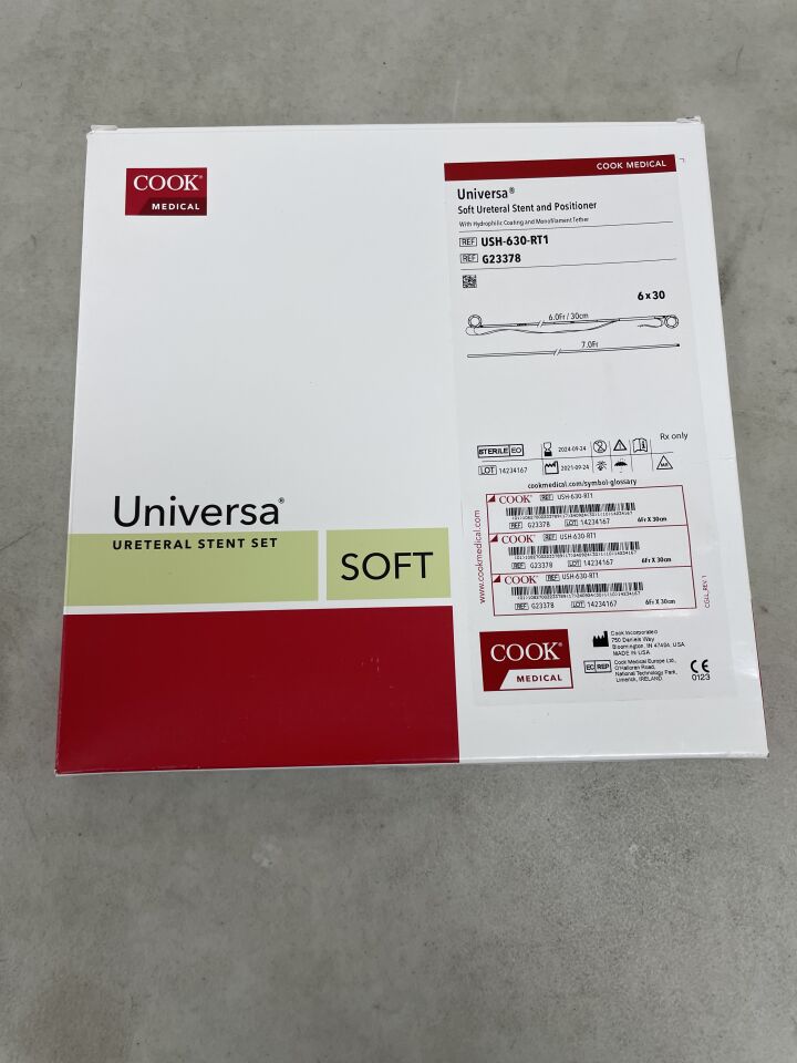 G23378 - COOK - Universa Soft Ureteral Stent & Positioner 6Fr x 30cm, (BX/1) - ( Expiry Date: 2024-09-24 )