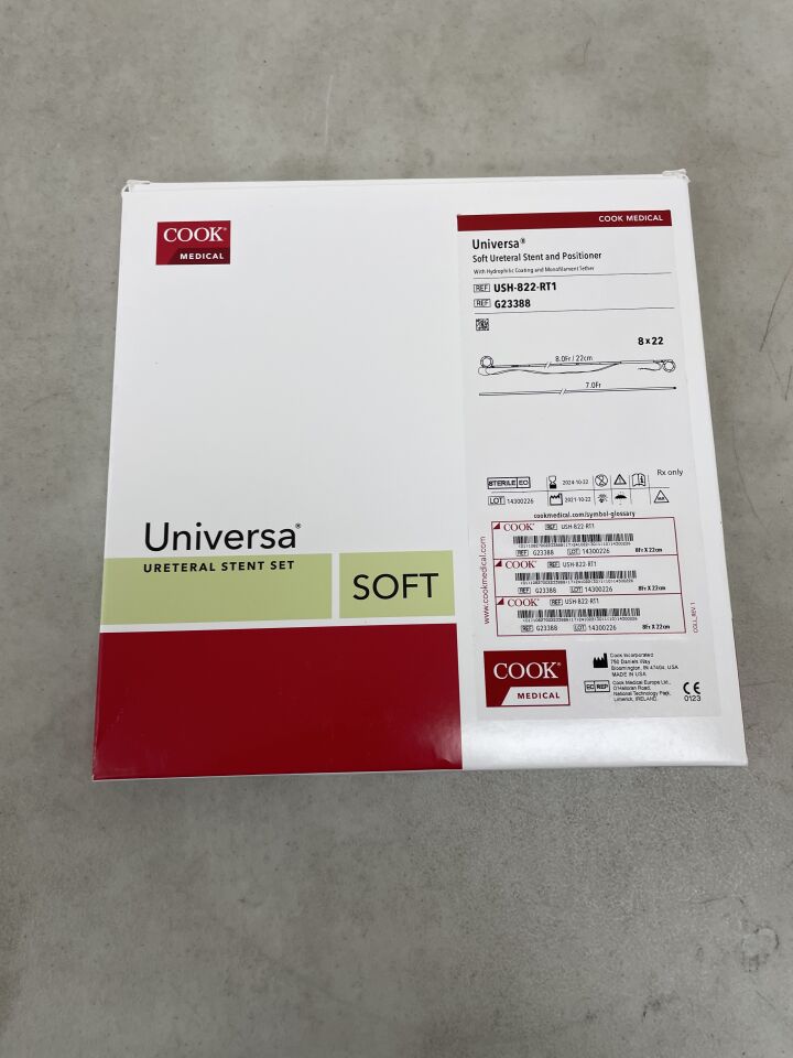 G23388 - COOK - Universa Soft Ureteral Stent and Postioner, 8F x 22cm, (BX/1) - ( Expiry Date: 2024-10-22 )
