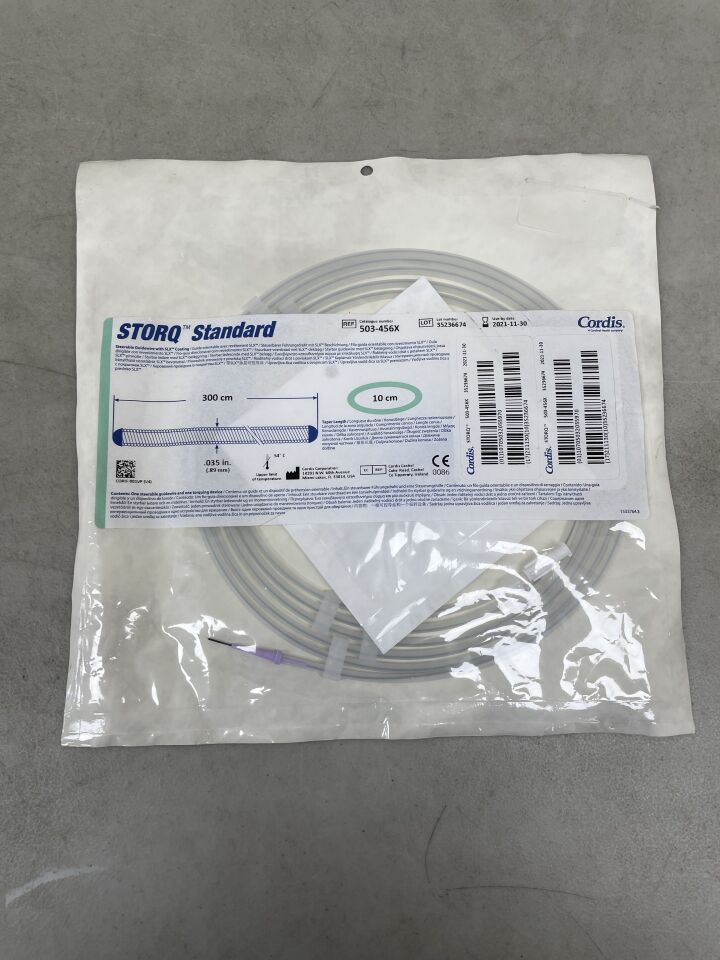 503-456X - CORDIS - StorQ Standard Steerable Guidewires 0.35in -300cm , (EA) - ( Expiry Date: 2021-11-30 )