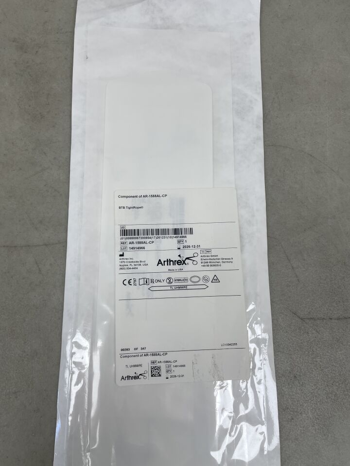 CO-AR-1588AL-CP - ARTHREX - Component of (AR-1588AL-CP) BTB TightRope, (EA) - ( Expiry Date: 2026-12-31 )