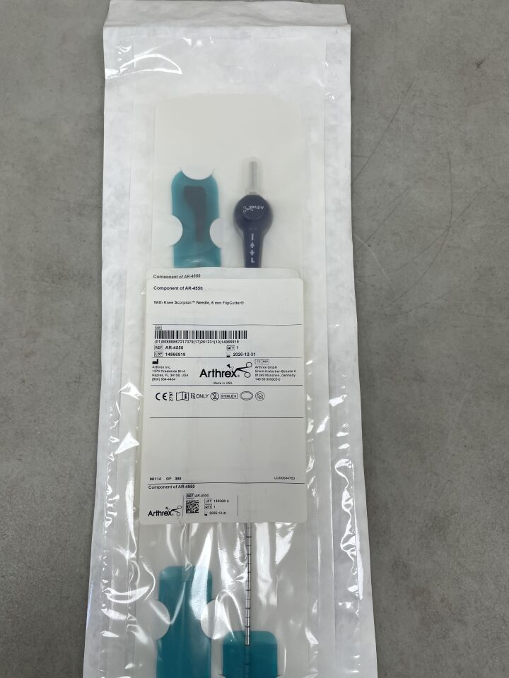 CO-AR-4550 - ARTHREX - Component of (AR-4550) KNEE SCORPION NEEDLE, 6MM FLIPCUTTER, (EA) - ( Expiry Date: 2026-12-31 )