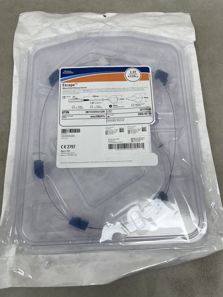 390201  -  BOSTON SCIENTIFIC  -  Escape Nitinol Stone Retrieval Basket - 1.9Fr x 120cm , ( EA )  -  ( Expiry Date : 2026-07-30 )