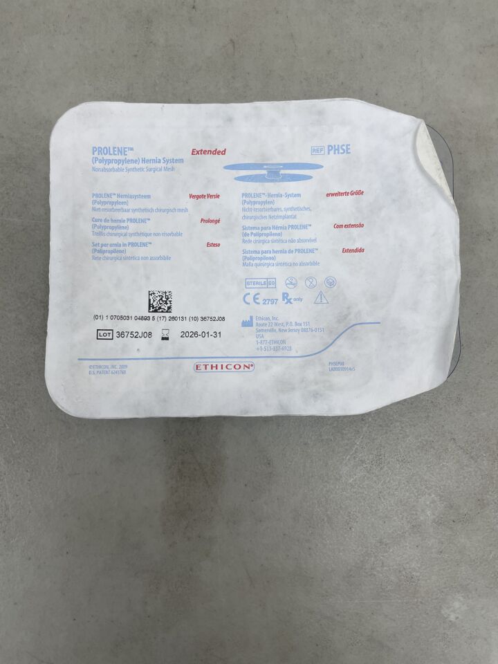 PHSE - ETHICON - Prolene Hernia Mesh, 5.5 x 12.8 cm, Extended, (EA) - ( Expiry Date: 2026-01-31 )