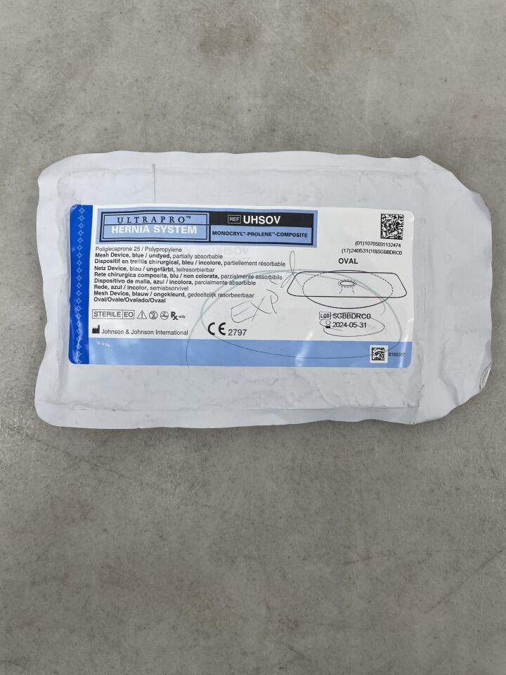 UHSOV - ETHICON - hernia system monocryl- prolene- composite, (EA) - ( Expiry Date: 2024-05-31 )