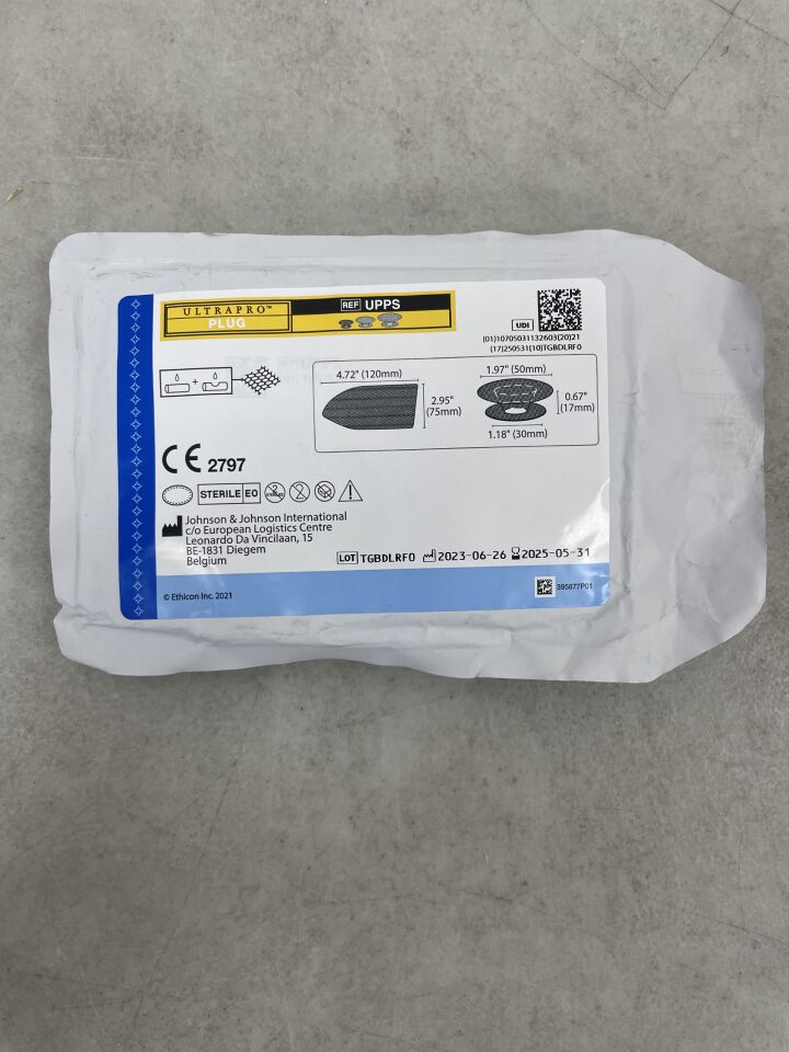 UPPS - ETHICON - Ultrapro Plug Hernia System, Small, 3 cm Anchor, (EA) - ( Expiry Date: 2025-05-31 )