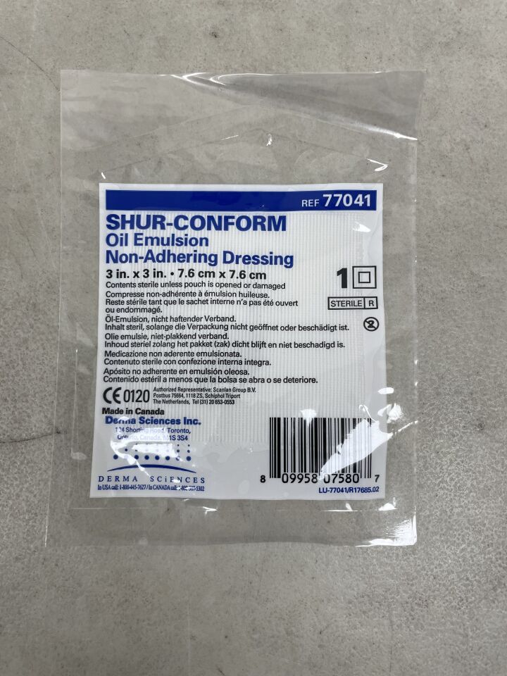 77041 - INTEGRA - Shur-Conform Oil Emulson Non-Adhering Dressing, 3 x 3in, (EA) - ( Expiry Date: 2025-08-14 )