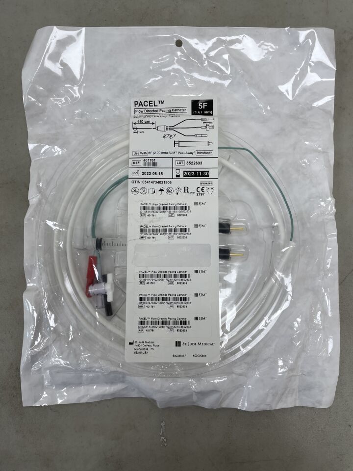 401761 - ST JUDE MEDICAL - Pacel Bipolar Pacing Catheter, Straight 5F, (EA) - ( Expiry Date: 2023-11-30 )