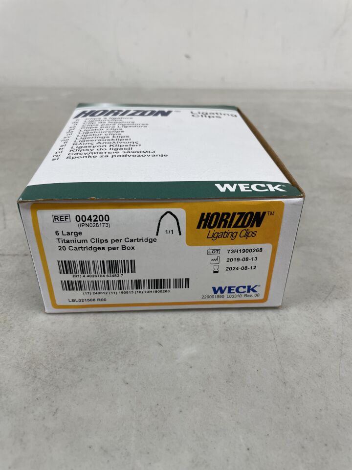 4200 - TELEFLEX - Horizon Precise Easy-Loading Titanium Ligating Clip, Large, 6 Clips/Cartridge, (BX/20) - ( Expiry Date: 2024-08-12 )