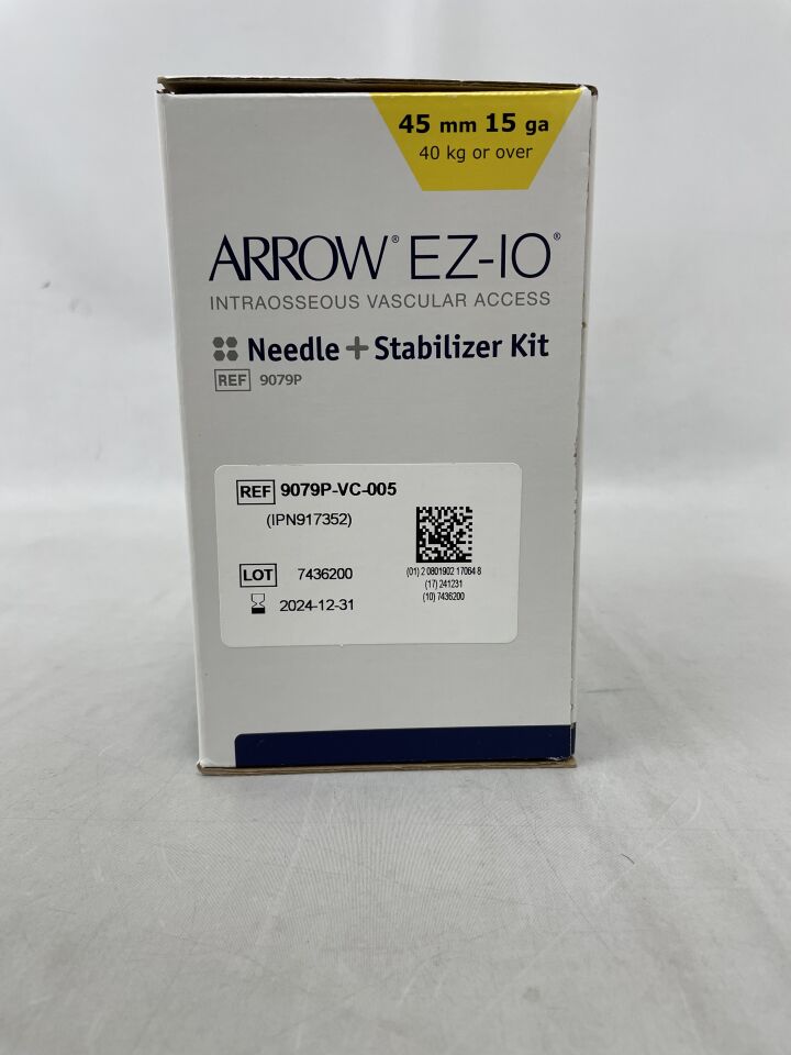 9079P-VC-005 - TELEFLEX - Arrow EZ-IO Needle + Stabilizer Kit 45mm x 15G, (BX/5) - ( Expiry Date: 2025-11-30 )