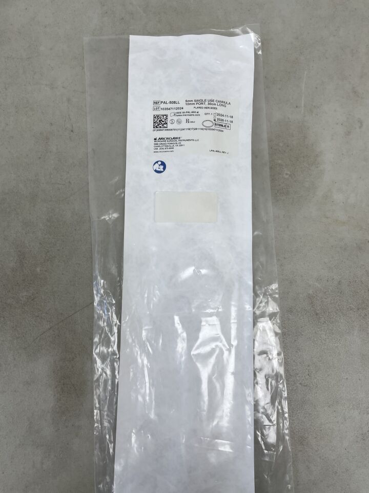 PAL-508LL - MICRO-AIRE - Flared Mercedes cannula, 5mm, 10mm slot, 30cm long, (EA) - ( Expiry Date: 2028-11-18 )
