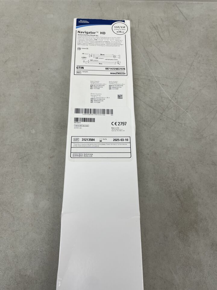 250222 - BOSTON SCIENTIFIC - Navigator HD Ureteral Access Sheath Set 11F/13F x 36cm, (BX/1) - ( Expiry Date: 2025-03-10 )