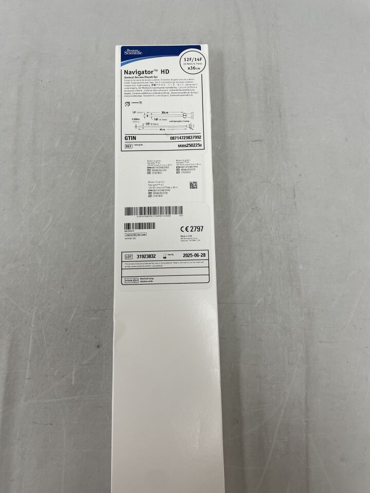 250225 - BOSTON SCIENTIFIC - Navigator HD Ureteral Access Sheath Set, 12F/14F x 36cm, (BX/1) - ( Expiry Date: 2025-05-10 )