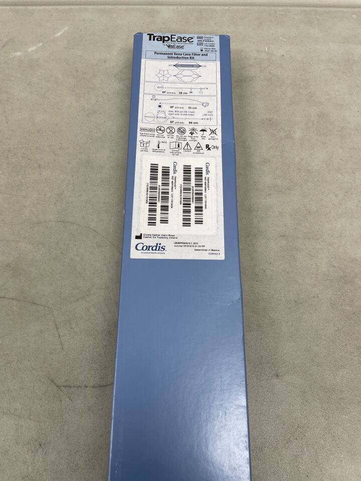 466-P306AU - CORDIS - TrapEase Permanent Vena Cava Filter with the VisEase Angiographic Vessel Dilator Introduction Kit - 6Fr x 68cm, (BX/1) - ( Expiry Date: 2021-09-30 )