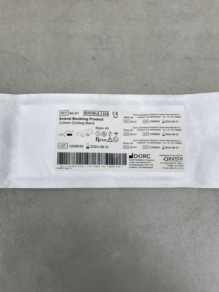 92-01 - DORC - scleral buckling products, 2.0mm circling band, (EA) - ( Expiry Date: 2024-08-31 )