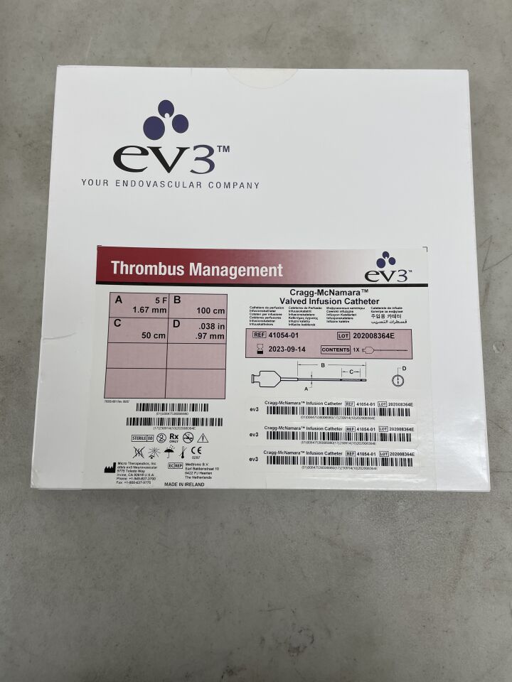 41054-01 - EV3 - Cragg-McNamara Valved Infusion Catheter 5F x 100cm x 50cm, (BX/1) - ( Expiry Date: 2023-09-14 )