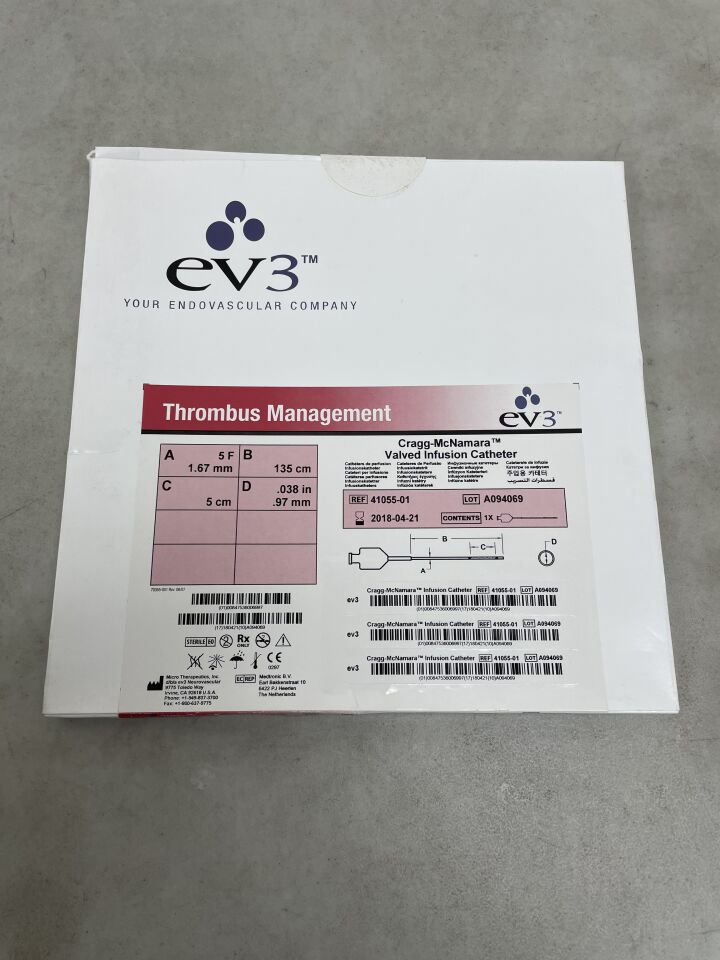 41055-01 - EV3 - Cragg-McNamara Valved Infusion Catheter 5F x 135cm x 5cm, (BX/1) - ( Expiry Date: 2018-04-21 )